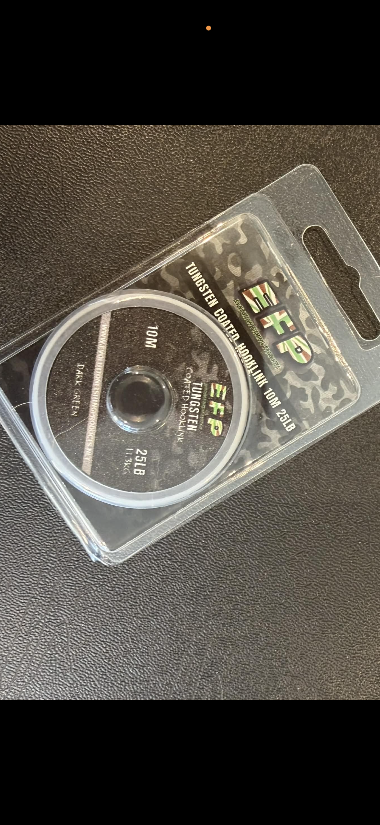 Tungsten coated hooklink 25lb dark green